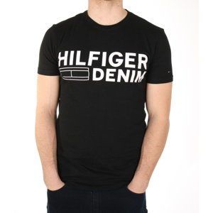 Tommy Hilfiger pánské černé tričko Basic - XL (024)